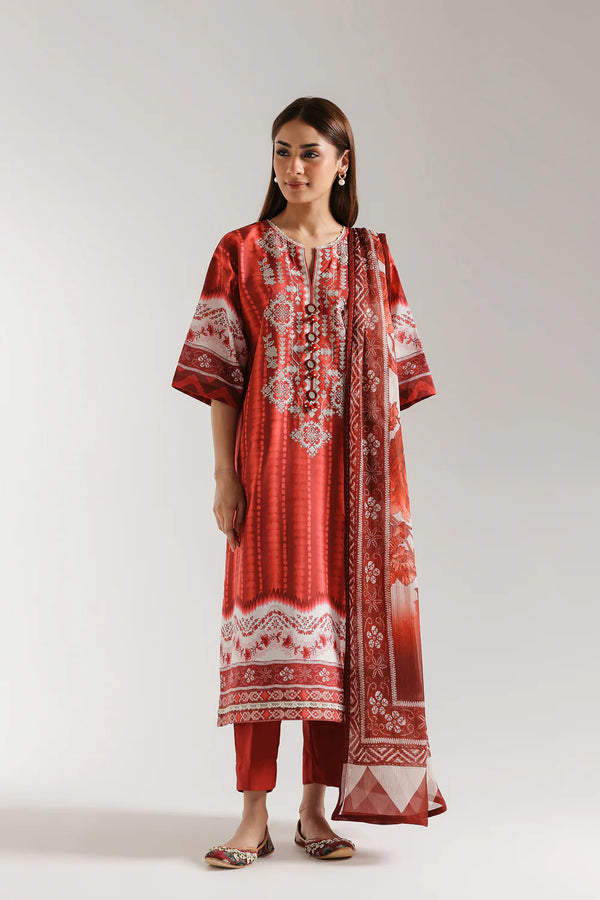 Ethnic - E0599-203-416 Three Piece Lawn Suit