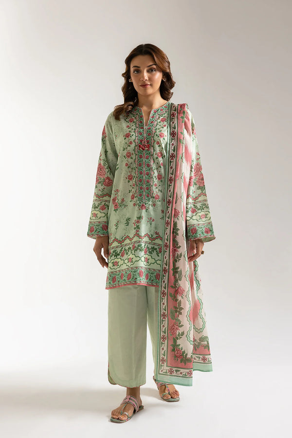 Ethnic - E0688-202-636 Three Piece Lawn Suit