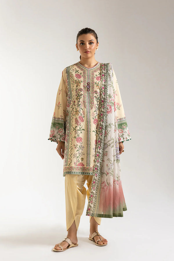 Ethnic - E0690-202-227 Three Piece Lawn Suit
