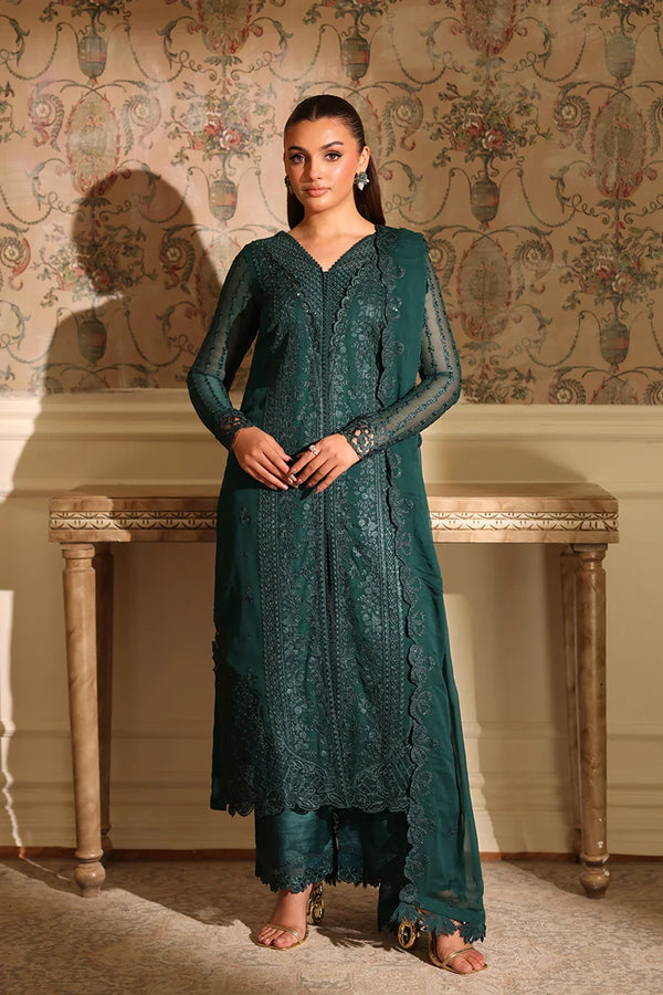 Azure - Enchanted Forest Three Piece Embroidered Chiffon