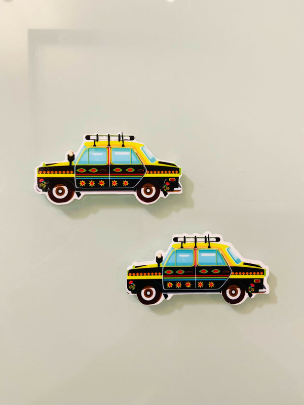 Gul Khan Taxi Fridge Magnet