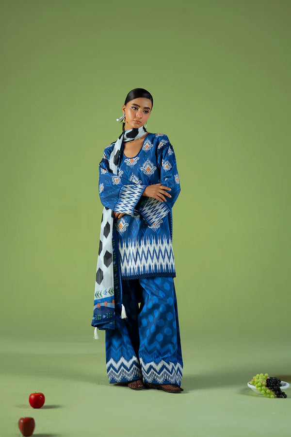 Saira Rizwan - JPU25-09 City Bloom Three Piece Printed Cambric