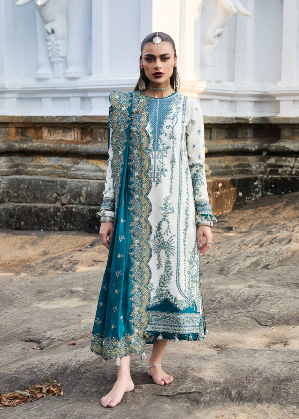 Hussain Rehar - D-670 Veil 3 Piece Embroidered Lawn