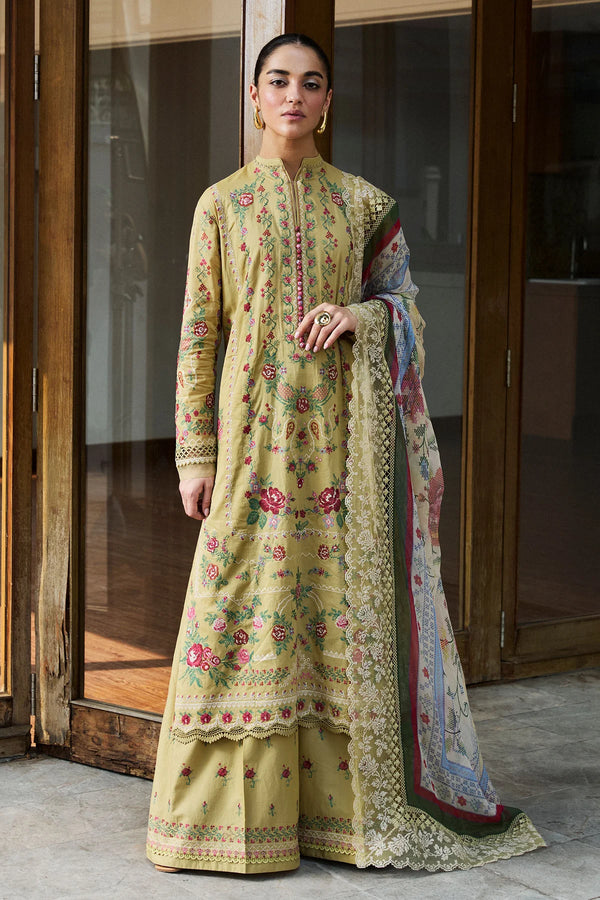 Zara Shahjahan - D7-B Hikari Three Piece Embroided Lawn