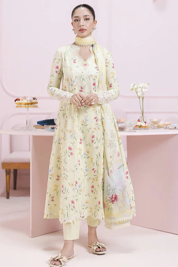 Qalamkar - EM-04B Laurel 3 Piece Lawn