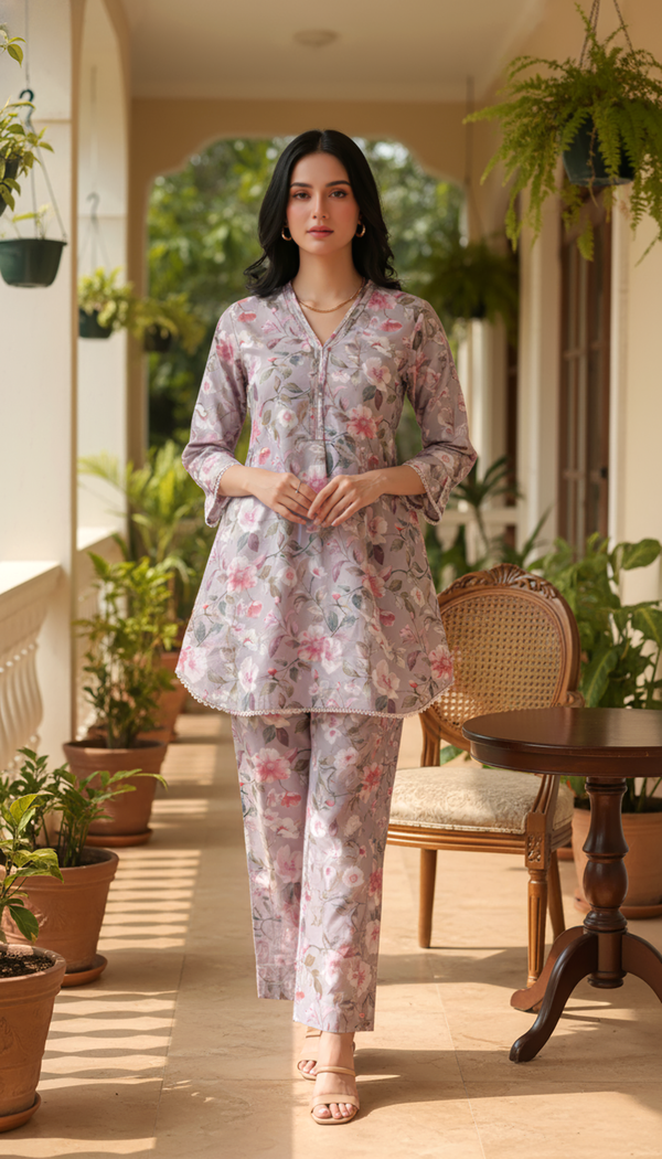 LSM -LG-RL-0063 Two Piece Poly Cambric