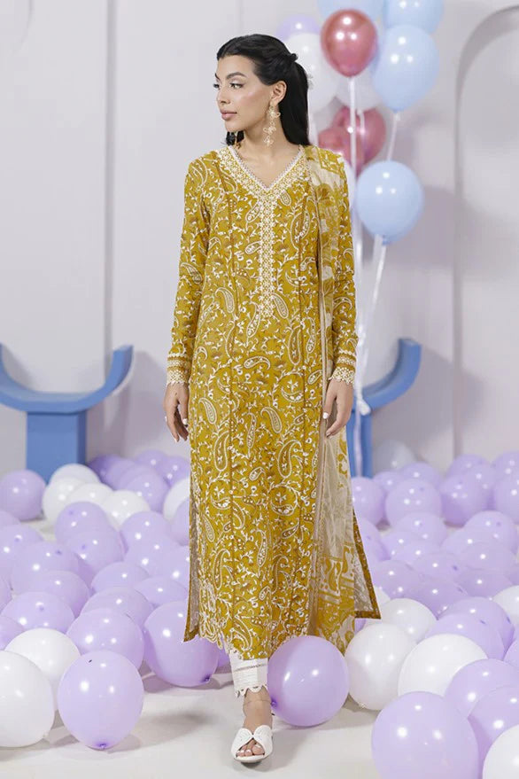 Qalamkar - EM-10B Adele 3 Piece Lawn