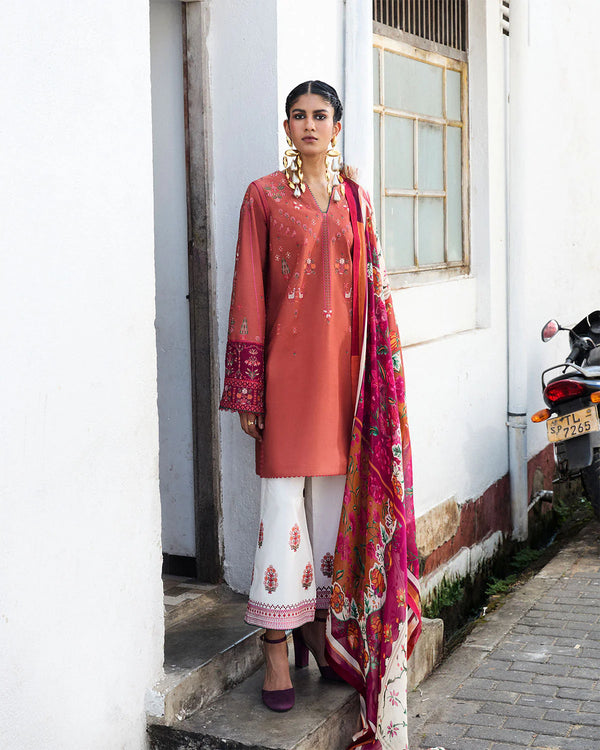 Hussain Rehar - Panjnad 03 Piece Embroidered Cotton