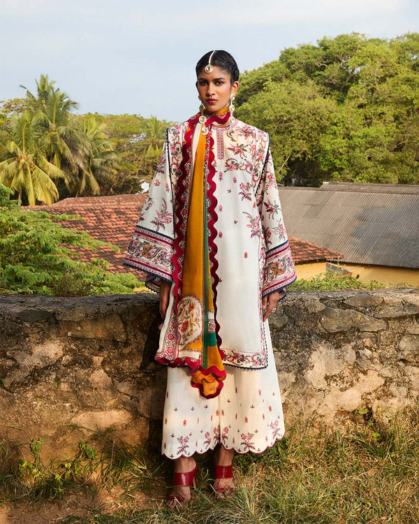 Hussain Rehar - Tibet 03 Piece Embroidered Cotton