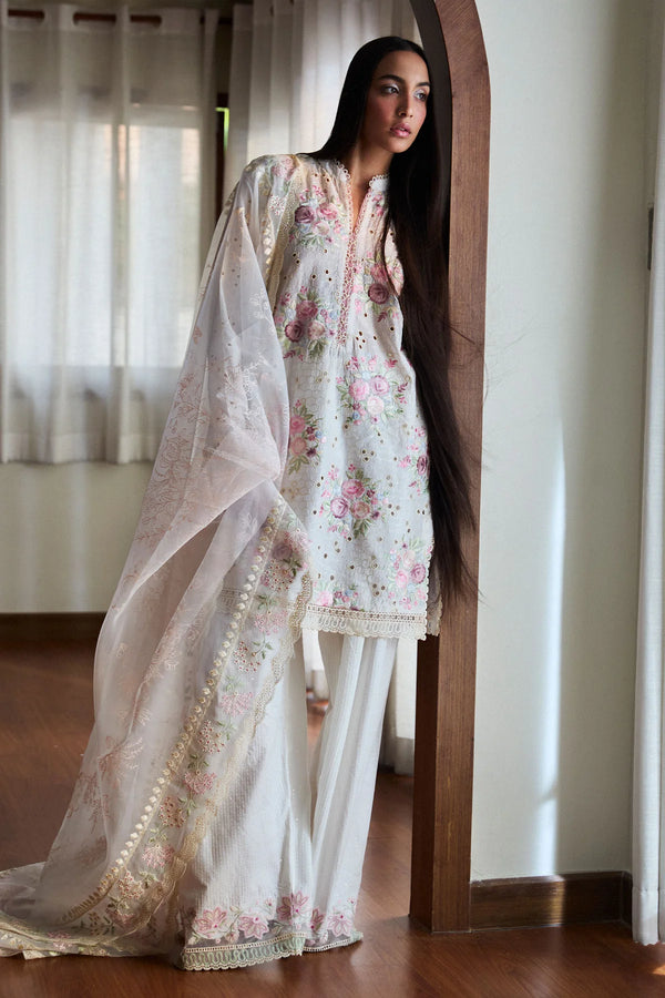 Zara Shahjahan - D10-A Kairo Three Piece Embroided Lawn