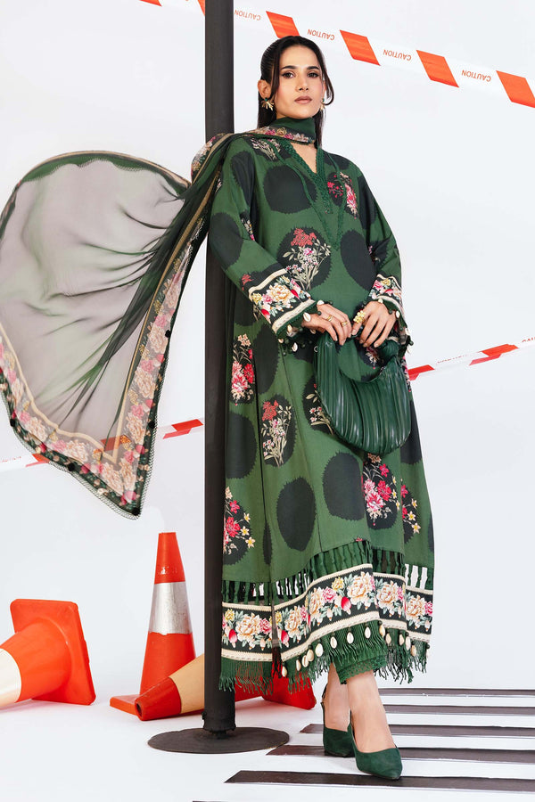 Maria B - MB-CUS25-1107-A Three Piece Printed Marina Twill