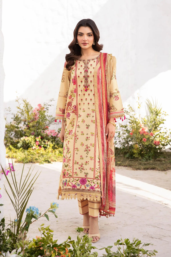 Maria B - MB-CUS25-705-A - 3 Pc Embroidered Lawn Suit