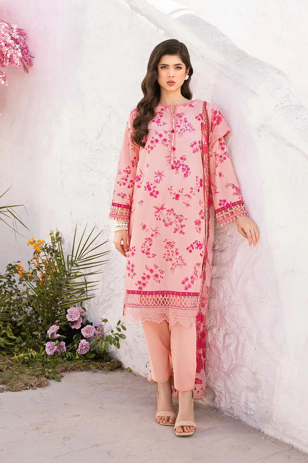 Maria B - MB-CUS25-709-A - 3 Pc Embroidered Lawn Suit