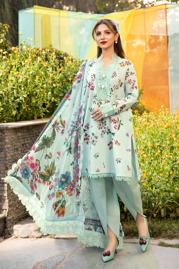 Maria B - MB-CUS25-709-B - 3 Pc Embroidered Lawn Suit