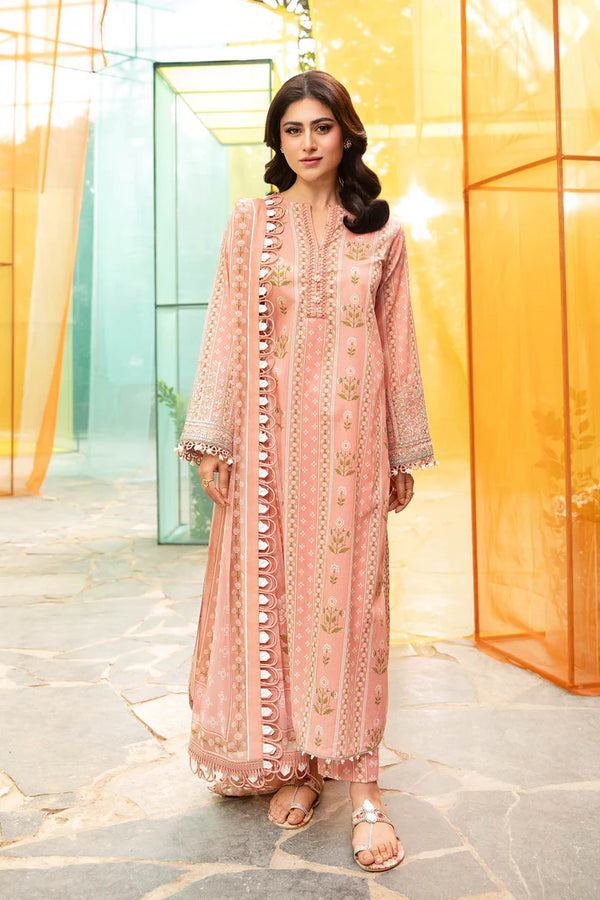 Maria B - MB-CUS25-711-B - 3 Pc Embroidered Lawn Suit