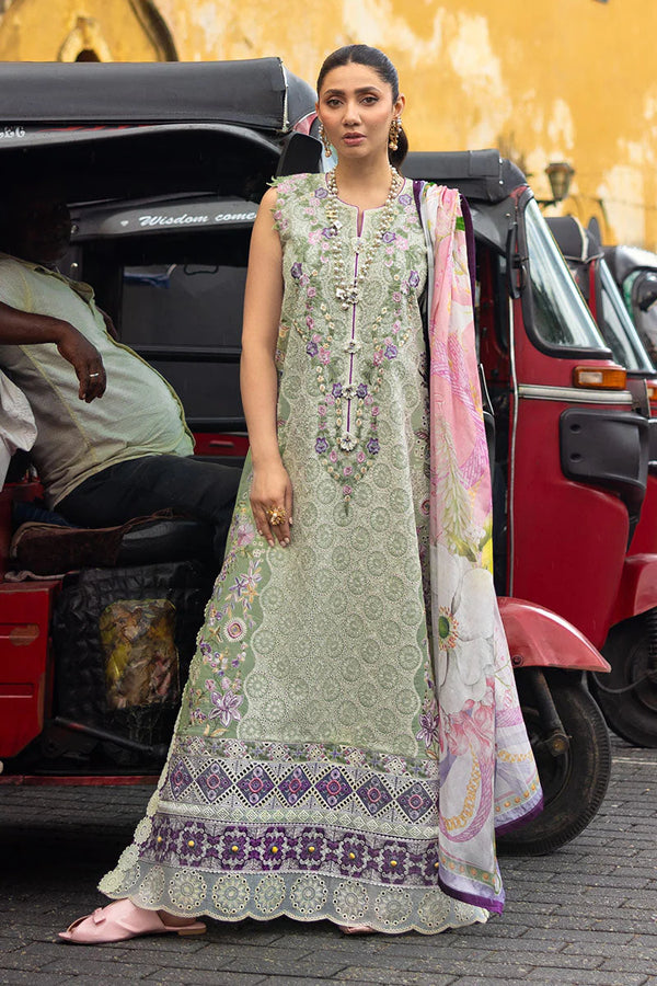 Mushq - Beaming Drift-03 Piece Chikan Printed Lawn