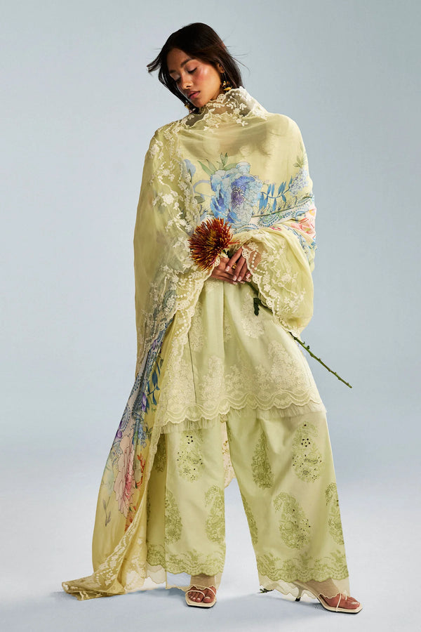 Zara Shahjahan - D1-B Kaori Three Piece Embroided Lawn