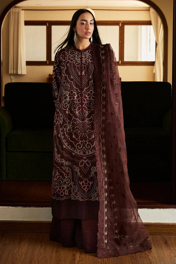 Zara Shahjahan - D4-B Shizumi Three Piece Embroided Lawn