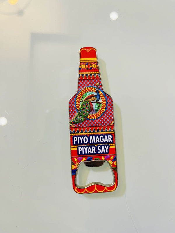 Gul Khan Bottle Premium Metal Fridge Magnet & Opener
