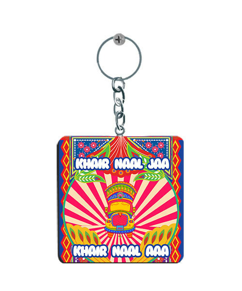 Gul Khan Printed Key Chains (Khair naal Jaa )