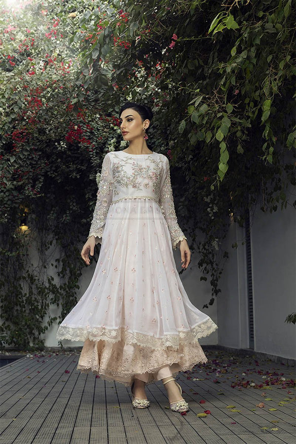 Panache - k-220 Arctic Allure 3 Piece Embroidered Chiffon Suit