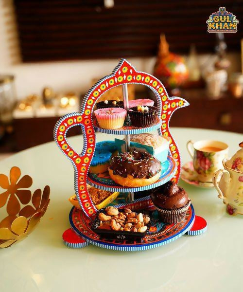 Gul Khan 3 Tier Serving Tray (Handmade)