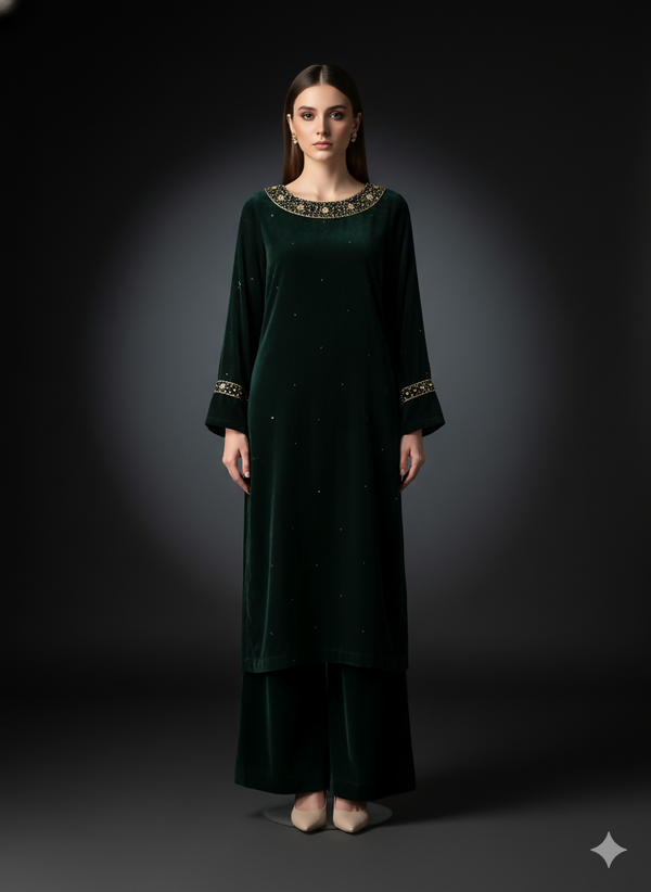 SOBIA SALMAN-VELVET GREEN-01