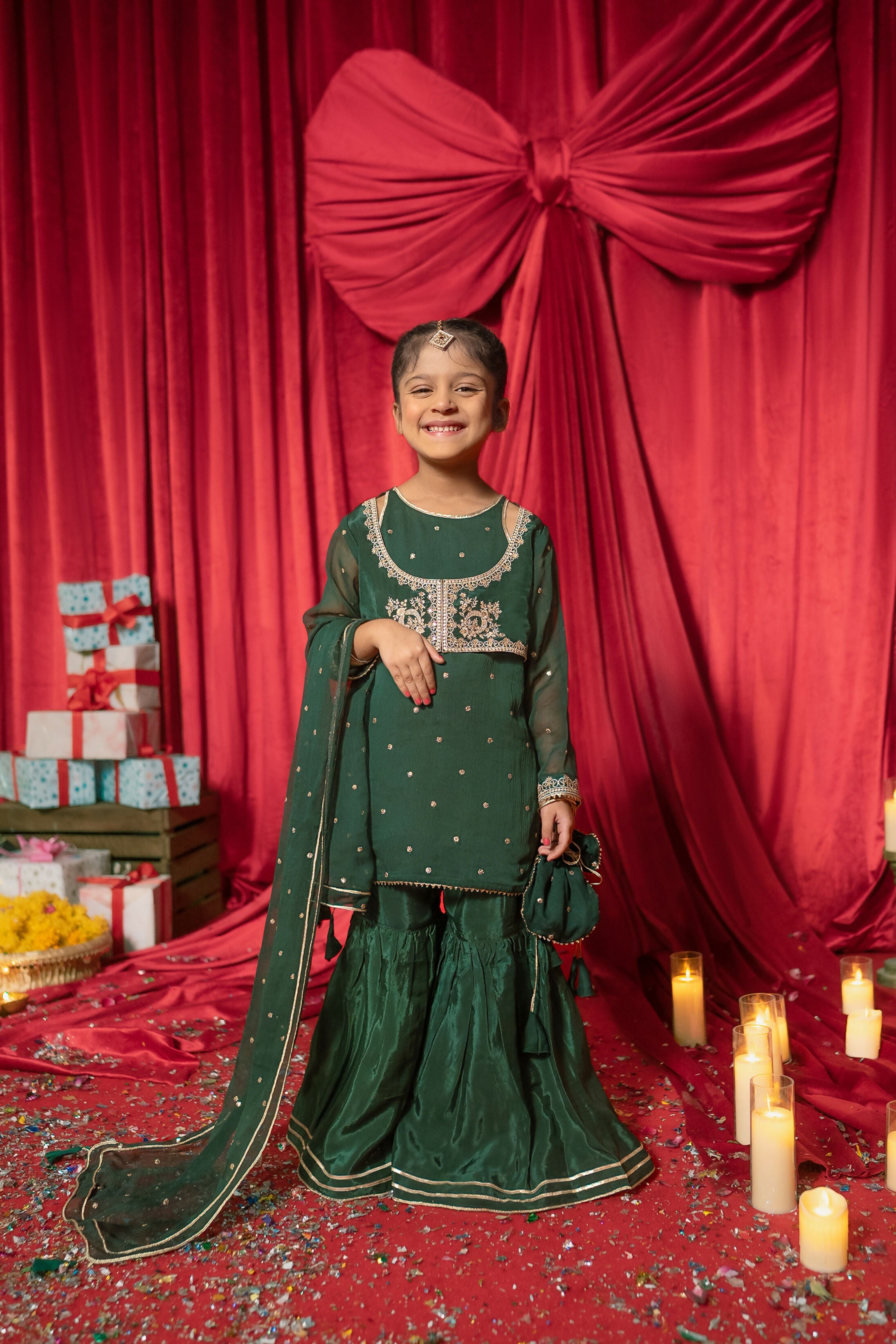 Cotton Dimples Sultana Set Embroidered Chiffon Shirt – String & Thread