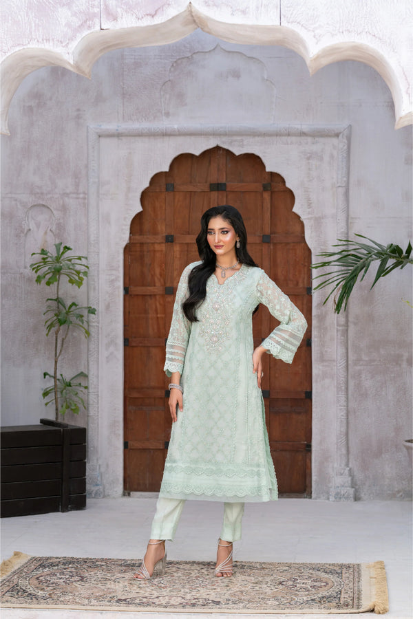 sachin and babi light blue dress Pakistani Casual Wear