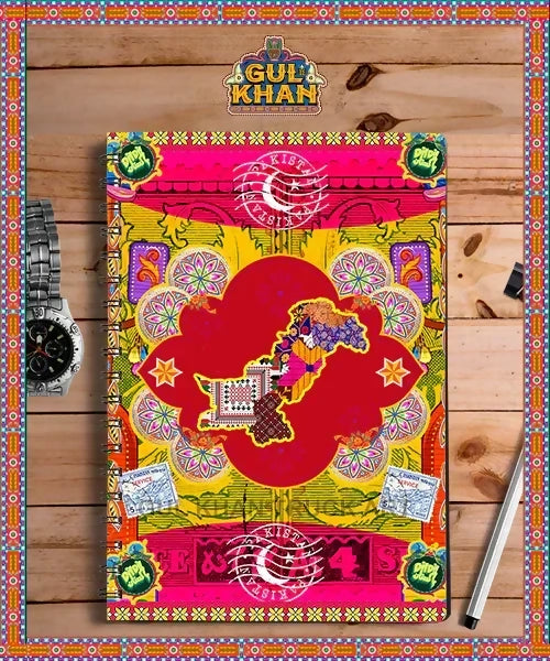 Gul Khan Soft Cover Note Books Red Map