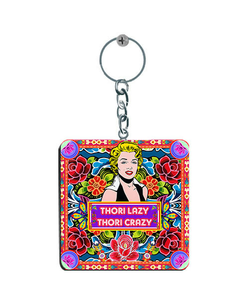 Gul Khan Printed Key Chains Thori Lazy Thori Crazy