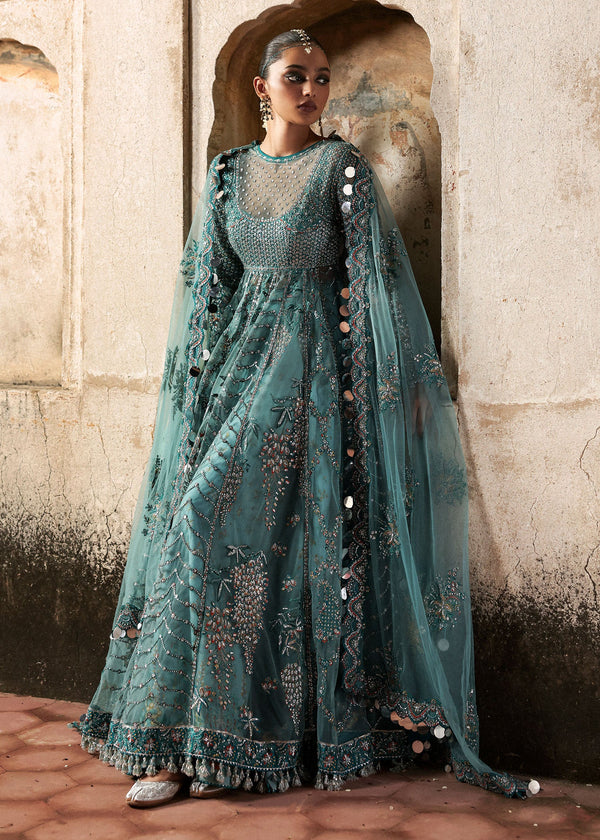 Hussain Rehar - D-754 - Nagma Three Piece Embroidered Net
