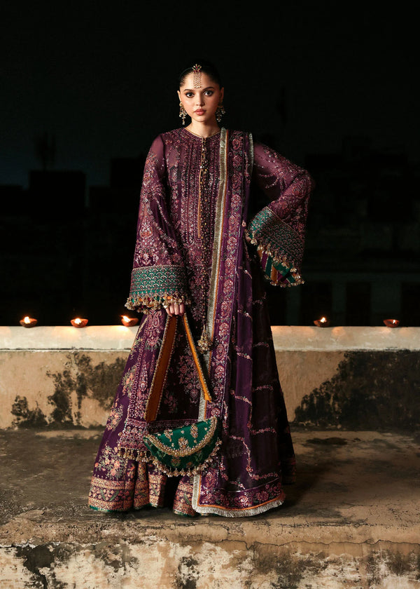 Hussain Rehar - D-748 - Ghazal Three Piece Embroidered Chiffon