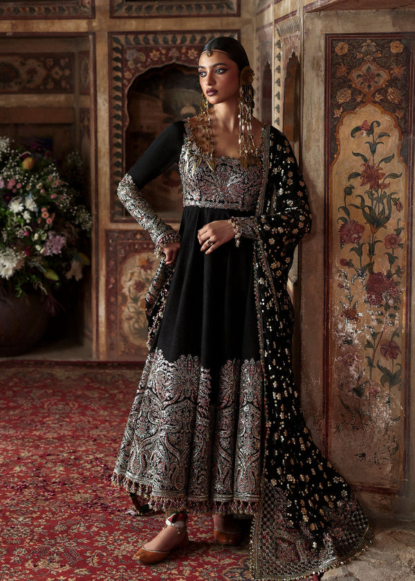 Hussain Rehar - D-753 - Noor Jehan Three Piece Embroidered Korean Raw Silk