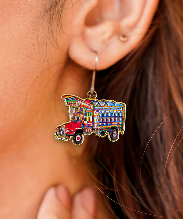 Gul Khan Truck Metal Ear Rings